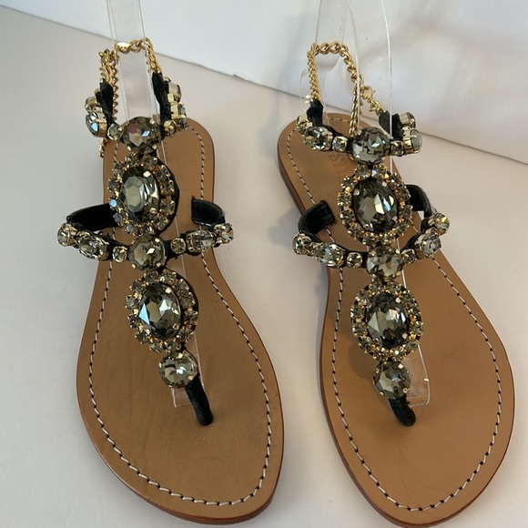 Mystique boutique black brussels sandals size 7 - Picture 5 of 9